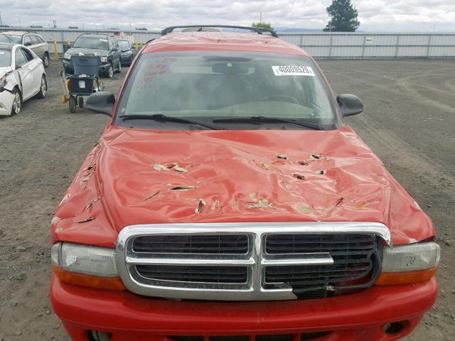 1D4HR58Z63F600065 - 2003 DODGE DURANGO SL RED photo 10