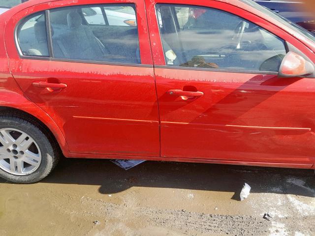 1G1AL55F467666891 - 2006 CHEVROLET COBALT LT RED photo 10