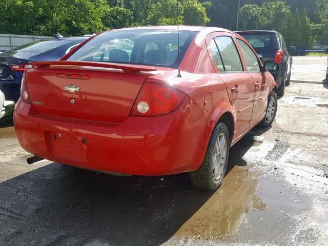 1G1AL55F467666891 - 2006 CHEVROLET COBALT LT RED photo 4