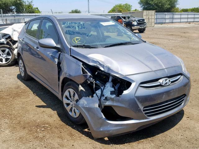 KMHCT5AE3HU343722 - 2017 HYUNDAI ACCENT SE GRAY photo 1