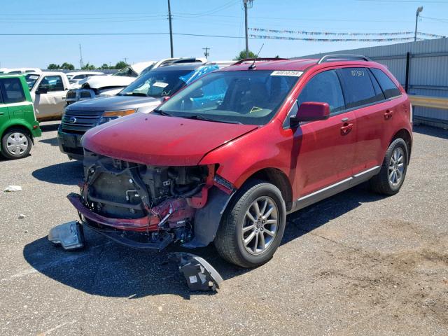 2FMDK48C38BA22064 - 2008 FORD EDGE SEL RED photo 2