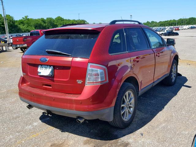 2FMDK48C38BA22064 - 2008 FORD EDGE SEL RED photo 4