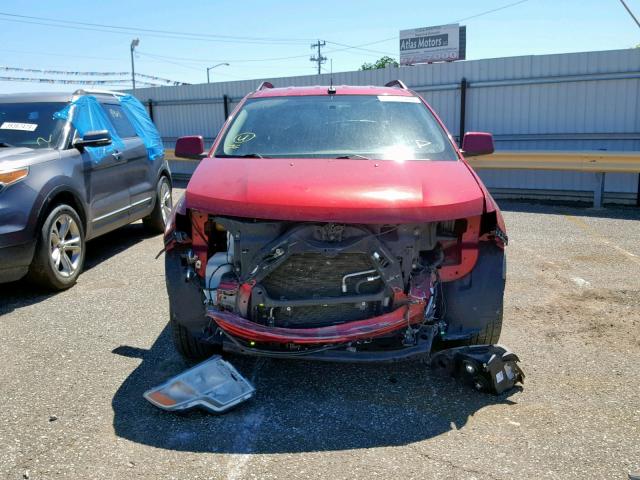 2FMDK48C38BA22064 - 2008 FORD EDGE SEL RED photo 9