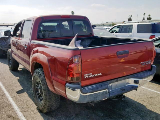 3TMJU62N48M067472 - 2008 TOYOTA TACOMA DOU RED photo 3