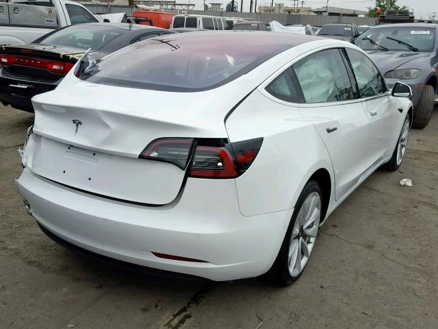 5YJ3E1EA8JF011255 - 2018 TESLA MODEL 3 WHITE photo 4