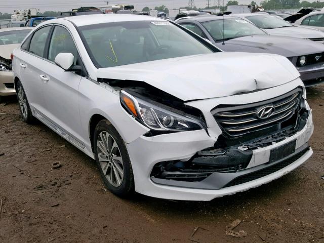 5NPE34AF0FH240538 - 2015 HYUNDAI SONATA SPO WHITE photo 1