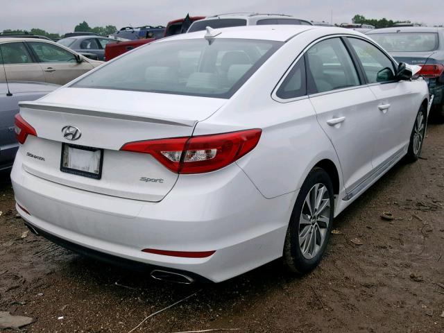 5NPE34AF0FH240538 - 2015 HYUNDAI SONATA SPO WHITE photo 4