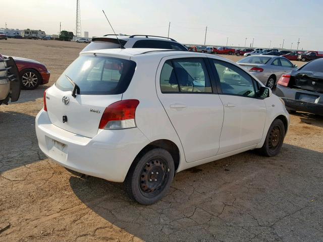 JTDKT903295225678 - 2009 TOYOTA YARIS WHITE photo 4