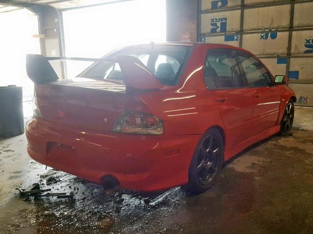 JA3AH86F43U094340 - 2003 MITSUBISHI LANCER EVO RED photo 4