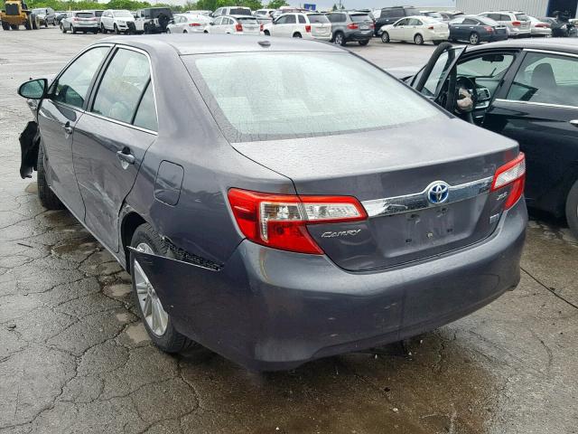 4T1BD1FK5EU123378 - 2014 TOYOTA CAMRY HYBR GRAY photo 3