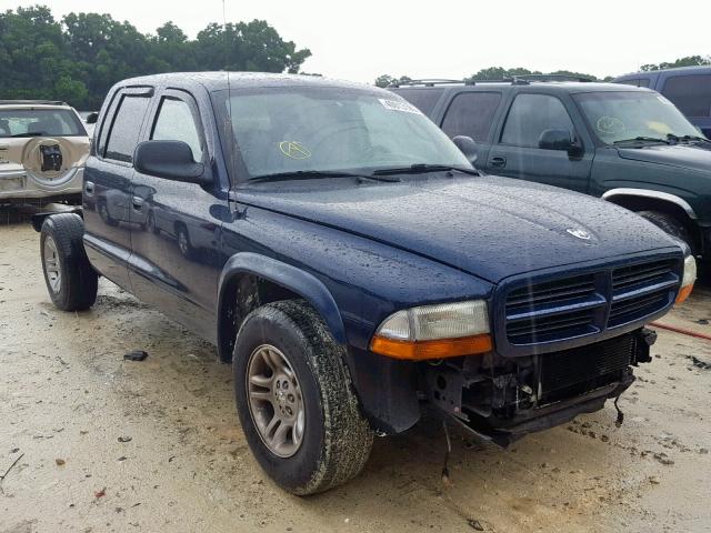 1D7HL38NX3S264949 - 2003 DODGE DAKOTA QUA BLUE photo 1