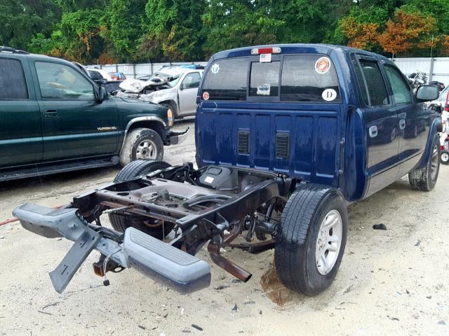 1D7HL38NX3S264949 - 2003 DODGE DAKOTA QUA BLUE photo 4