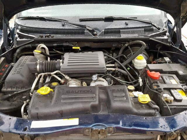 1D7HL38NX3S264949 - 2003 DODGE DAKOTA QUA BLUE photo 7