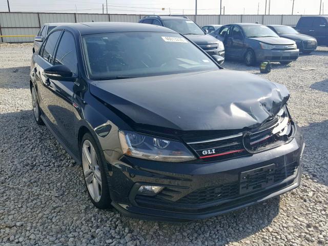 3VW4T7AJ7HM250785 - 2017 VOLKSWAGEN JETTA GLI BLACK photo 1