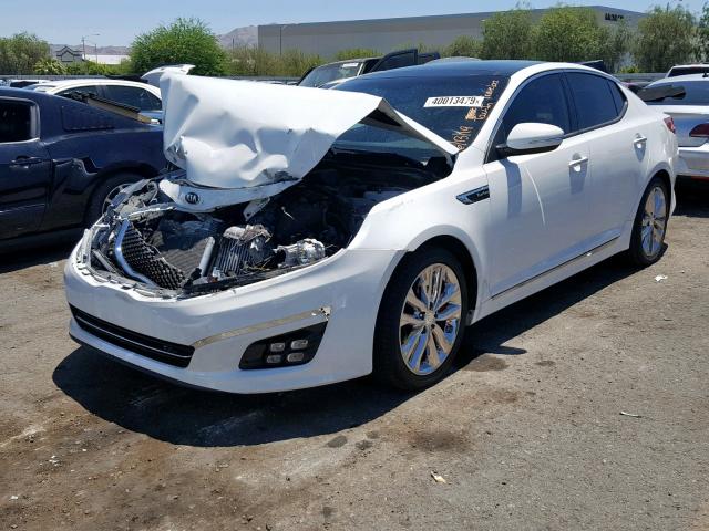 5XXGR4A65EG288084 - 2014 KIA OPTIMA SX WHITE photo 2