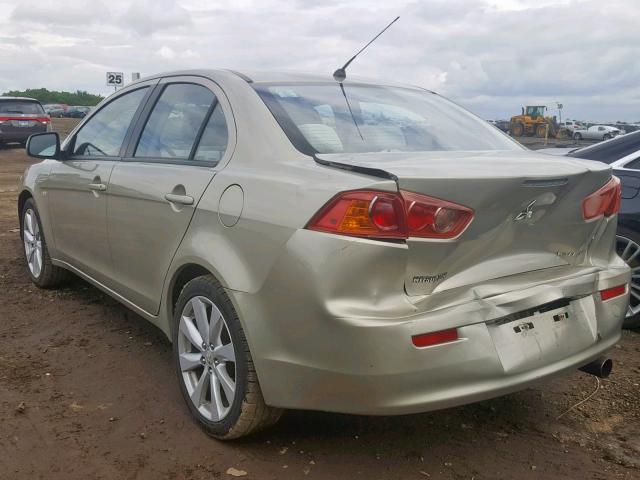 JA3AU26U48U011987 - 2008 MITSUBISHI LANCER ES BEIGE photo 3