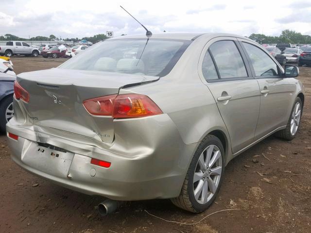 JA3AU26U48U011987 - 2008 MITSUBISHI LANCER ES BEIGE photo 4