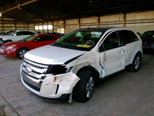 2FMDK3J93CBA82394 - 2012 FORD EDGE SEL WHITE photo 2