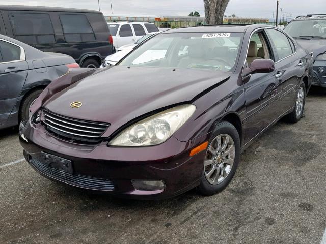 JTHBA30G145032970 - 2004 LEXUS ES 330 PURPLE photo 2