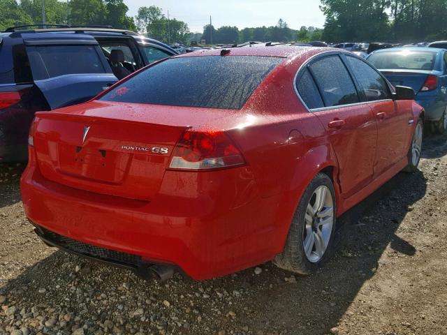 6G2ER57729L185585 - 2009 PONTIAC G8 RED photo 4