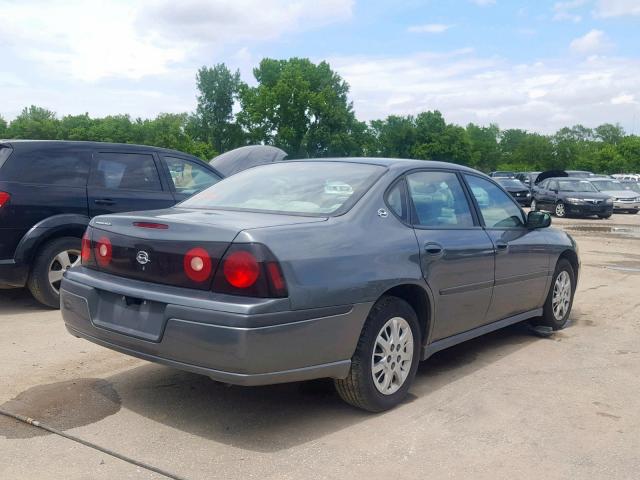 2G1WF52E659278227 - 2005 CHEVROLET IMPALA GRAY photo 4