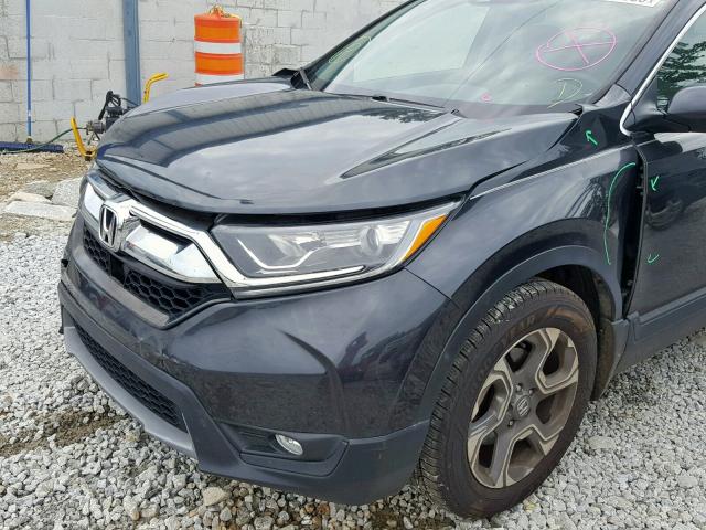 7FARW1H86HE008742 - 2017 HONDA CR-V EXL GRAY photo 9