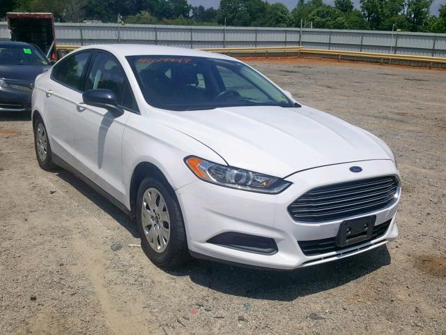 3FA6P0G76ER168103 - 2014 FORD FUSION S WHITE photo 1