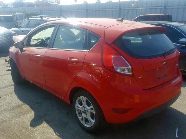 3FADP4EJ5EM114477 - 2014 FORD FIESTA SE RED photo 3