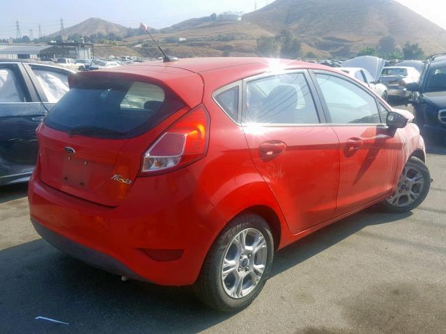 3FADP4EJ5EM114477 - 2014 FORD FIESTA SE RED photo 4