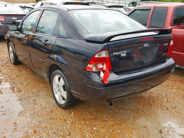 1FAHP34NX6W134287 - 2006 FORD FOCUS ZX4 BLACK photo 3