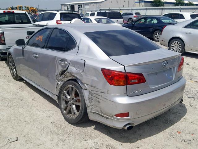 JTHBE262465003542 - 2006 LEXUS IS 350 GRAY photo 3