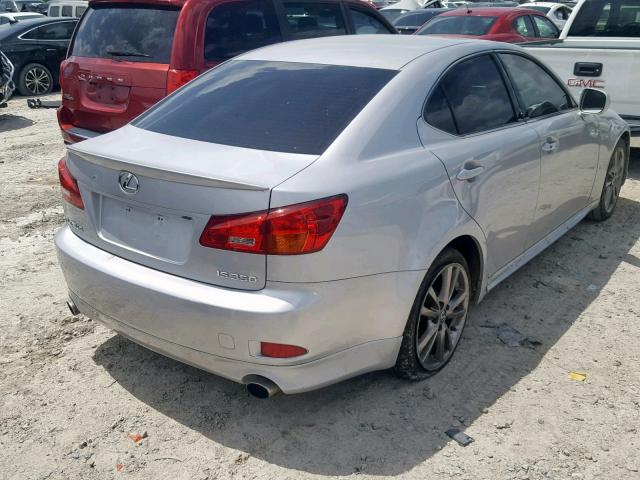 JTHBE262465003542 - 2006 LEXUS IS 350 GRAY photo 4