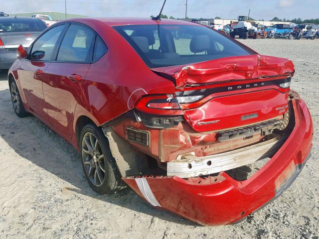 1C3CDFBB4ED906580 - 2014 DODGE DART SXT RED photo 3