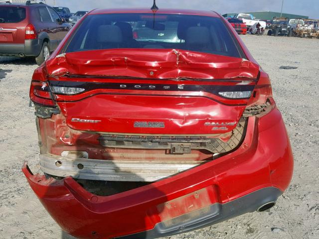 1C3CDFBB4ED906580 - 2014 DODGE DART SXT RED photo 9