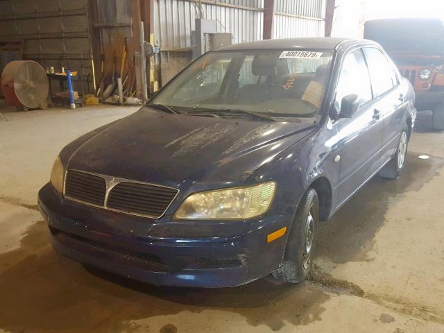 JA3AJ26E23U074578 - 2003 MITSUBISHI LANCER ES BLUE photo 2