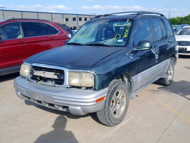 2CNBE634126920334 - 2002 CHEVROLET TRACKER LT GREEN photo 2