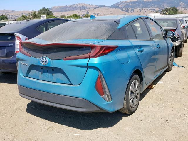 JTDKARFP9J3098377 - 2018 TOYOTA PRIUS PRIM 蓝色 照片 4