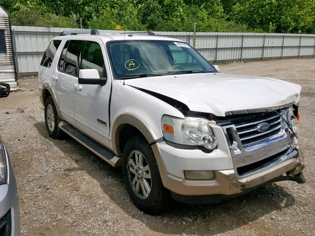 1FMEU74E97UB39518 - 2007 FORD EXPLORER E WHITE photo 1