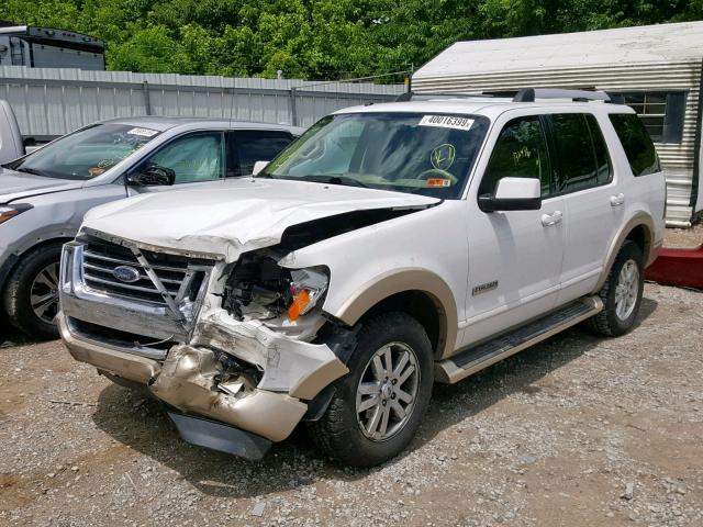 1FMEU74E97UB39518 - 2007 FORD EXPLORER E WHITE photo 2