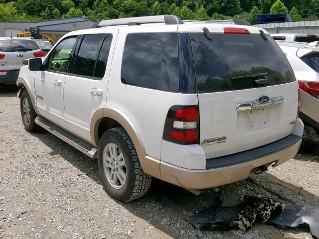 1FMEU74E97UB39518 - 2007 FORD EXPLORER E WHITE photo 3