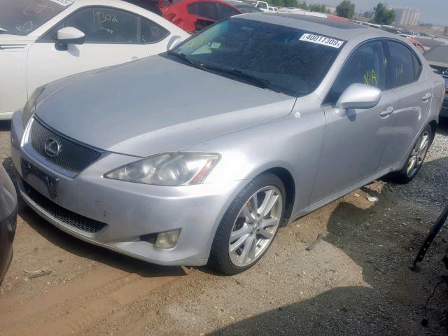 JTHBK262872045868 - 2007 LEXUS IS 250 SILVER photo 2