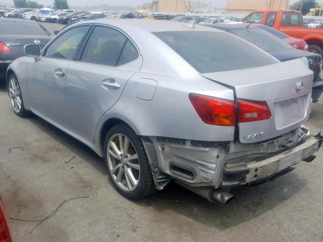 JTHBK262872045868 - 2007 LEXUS IS 250 SILVER photo 3