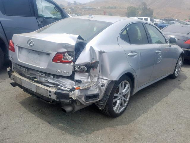 JTHBK262872045868 - 2007 LEXUS IS 250 SILVER photo 4