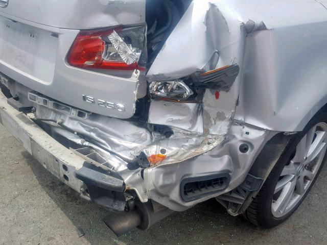 JTHBK262872045868 - 2007 LEXUS IS 250 SILVER photo 9