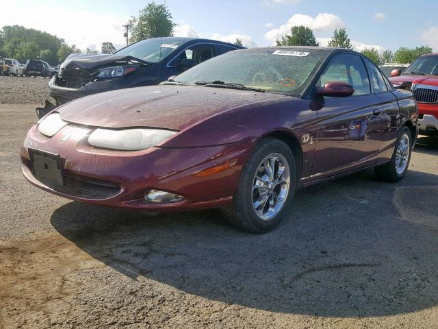 1G8ZY12742Z209993 - 2002 SATURN SC2 MAROON photo 2