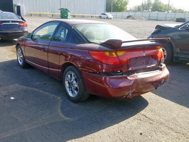 1G8ZY12742Z209993 - 2002 SATURN SC2 MAROON photo 3