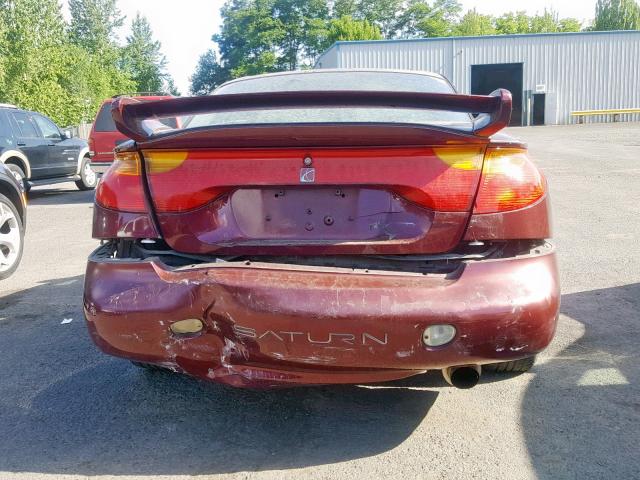 1G8ZY12742Z209993 - 2002 SATURN SC2 MAROON photo 9