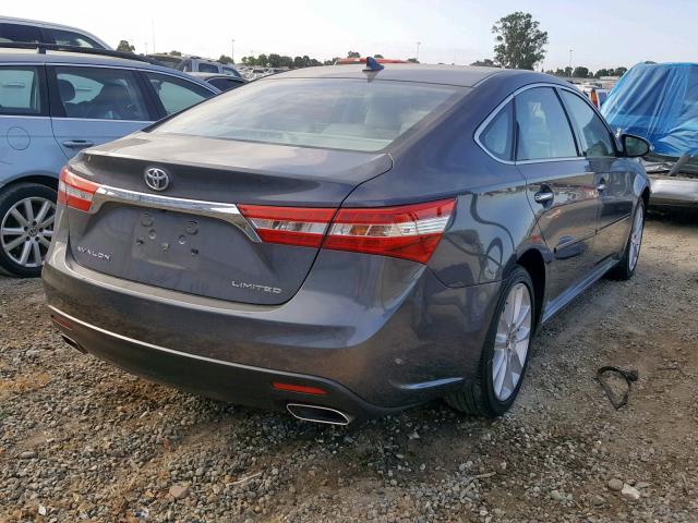 4T1BK1EB4EU129910 - 2014 TOYOTA AVALON BAS GRAY photo 4