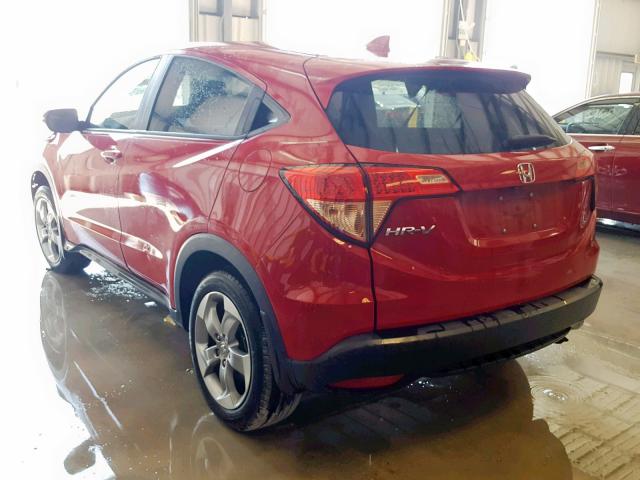 3CZRU5H52GM753524 - 2016 HONDA HR-V EX RED photo 3