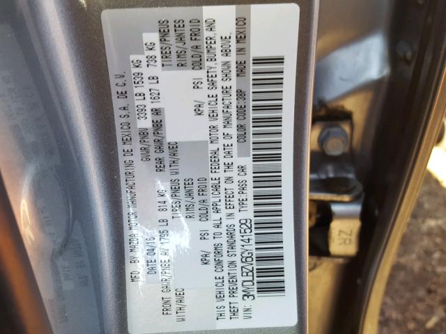 3MYDLBZV6GY141529 - 2016 TOYOTA SCION IA GRAY photo 10